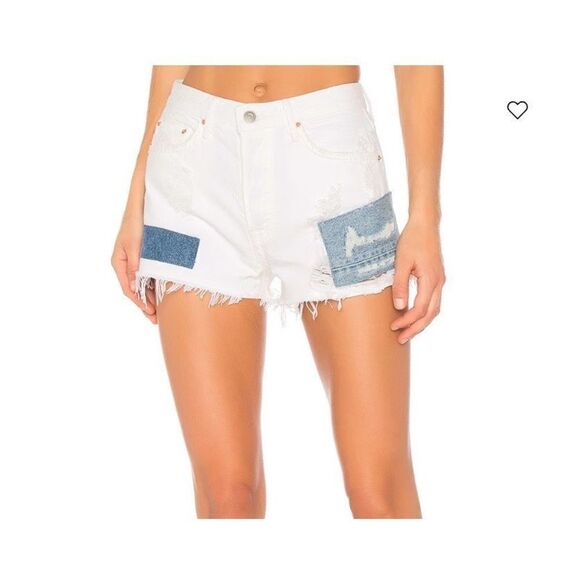 NWT GRLFRND Cindy High-rise Patchwork Short In Zeppelin Size 26 - Picture 1 of 6